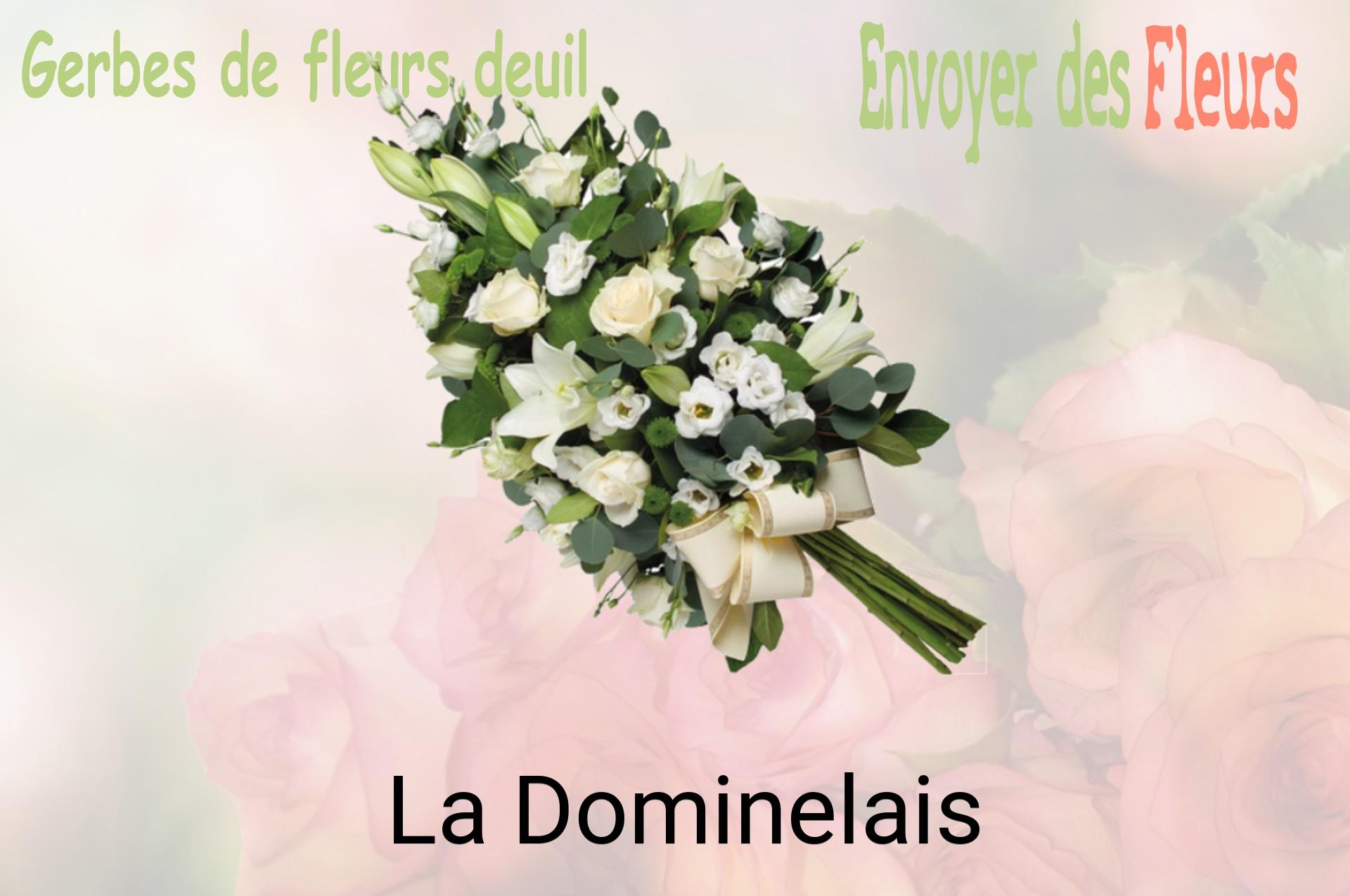 Gerbe de fleurs de deuil livrée à La Dominelais